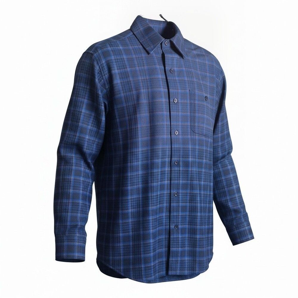 Pendelton Wool Plaid Shirt S Blue Black CabinCore Outdoor Heritage Grunge Rustic